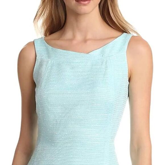 Lilly Pulitzer Patt Dress Women's Size 10 Shorley Blue Textured Classic Luxury - Picture 2 of 12